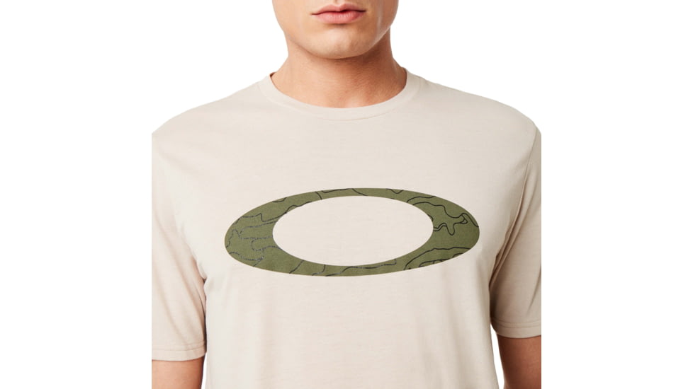 Oakley Ellpise Line Camo Short Sleeve - Mens, Oxford Tan, Medium, 457359-88L-M