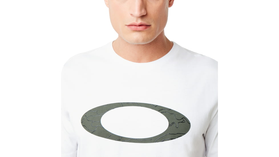 Oakley Ellpise Line Camo Short Sleeve - Mens, White, Extra Large, 457359-100-XL