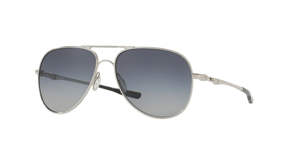 Oakley ELMONT M &amp; L OO4119 Sunglasses 411902-60 - Polished Chrome Frame, Grey Gradient Polarized Lenses