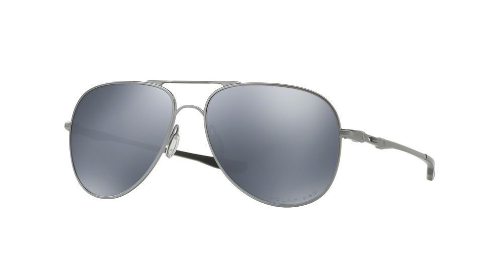Oakley ELMONT M &amp; L OO4119 Sunglasses 411906-60 - Lead Frame, Black Iridium Polarized Lenses