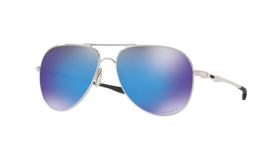 Oakley Elmont M &amp; L OO4119 Sunglasses 411910-60 - Polished Chrome Frame, Prizm Sapphire Lenses