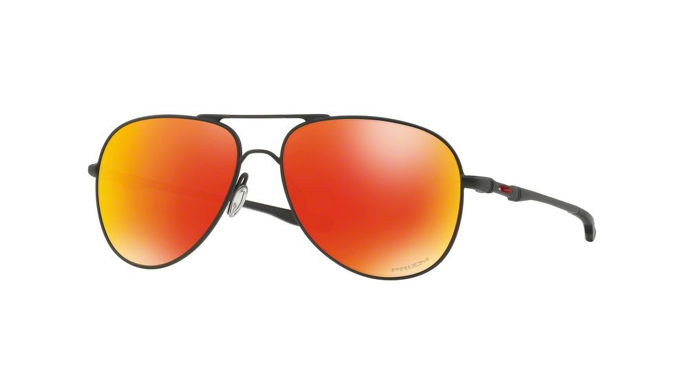 Oakley Elmont M &amp; L OO4119 Sunglasses 411913-60 - Satin Black Frame, Prizm Ruby Lenses