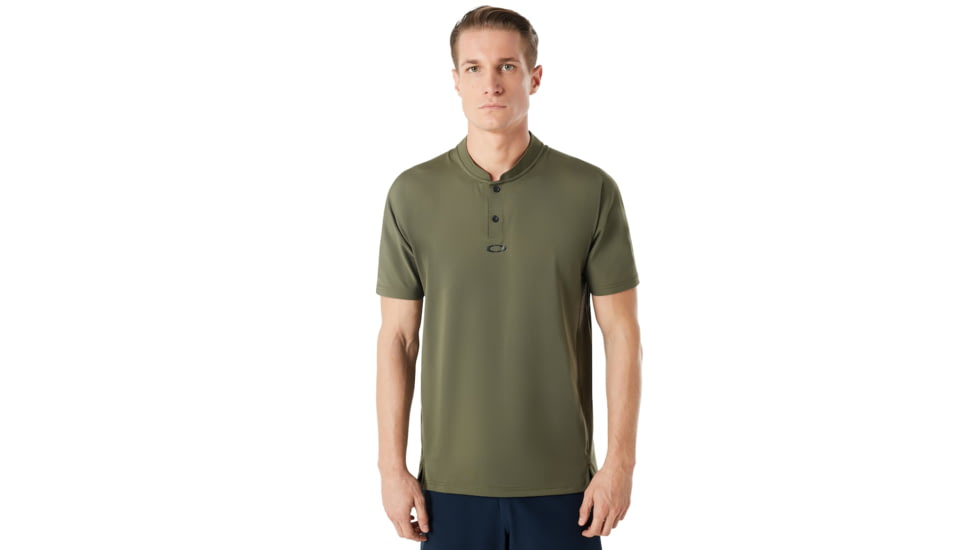 Oakley Engineered Short Sleeve Polo Bomber Collar - Mens, Dark Brush, Medium, 434221-86V-M