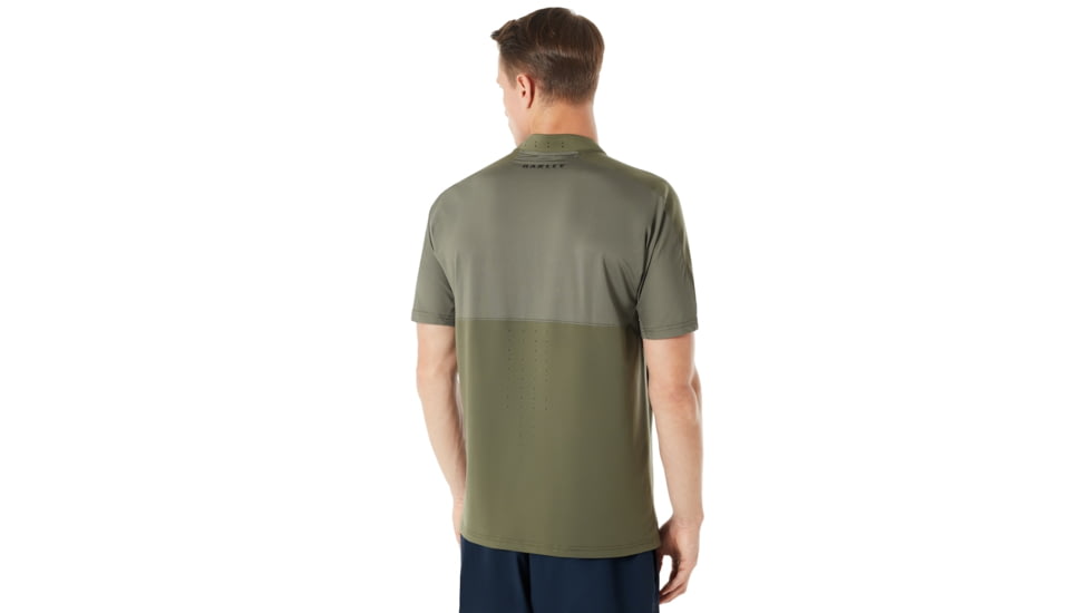 Oakley Engineered Short Sleeve Polo Bomber Collar - Mens, Dark Brush, Medium, 434221-86V-M