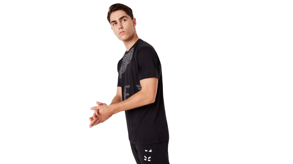 Oakley Enhance Big Qd Short Sleeve Tee - Mens, Blackout, Small, 458094-02E-S