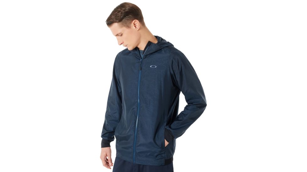 Oakley Enhance Emboss 8.7 Wind Jacket - Mens, Fathom, Large, 412591-6AC-L