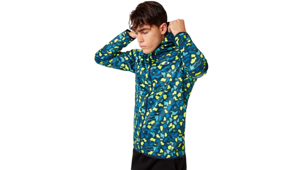Oakley Enhance Graphic Knit Hoody 9.7 - Mens, Blue Storm Print, Small, 412821-66V-S