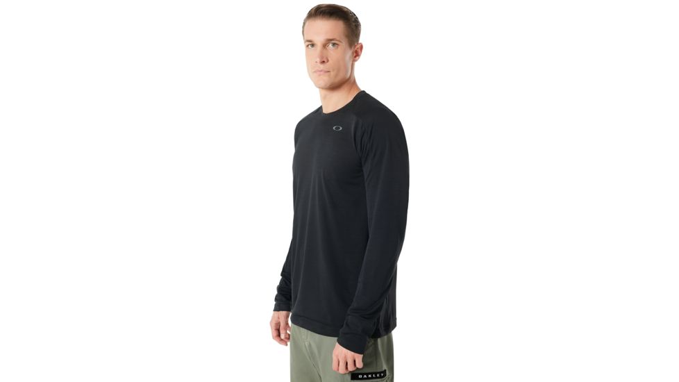 Oakley Enhance Long Sleeve Crew 8.7.02 - Mens, Blackout, 2XL, 434249-02E-XXL