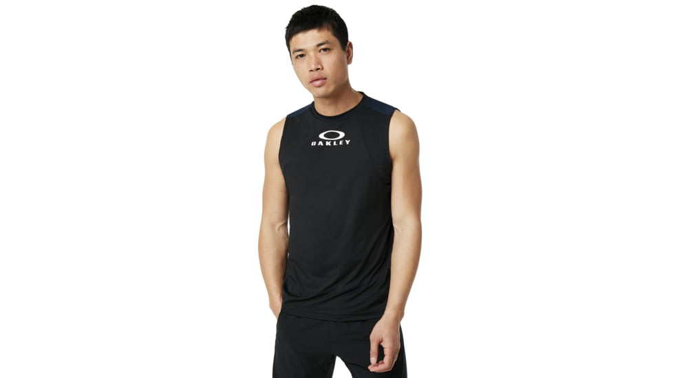 Oakley Enhance No Sleeves Crew 9.0 - Mens, Blackout, Large, 457720-02E-L