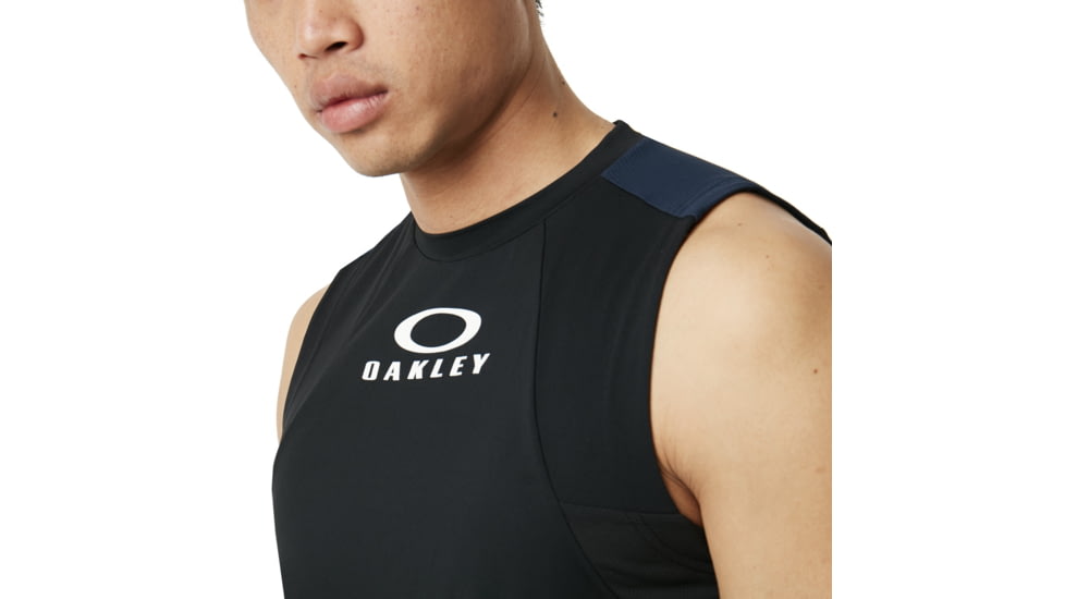 Oakley Enhance No Sleeves Crew 9.0 - Mens, Blackout, Large, 457720-02E-L