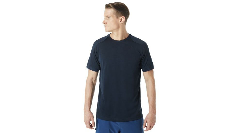 Oakley Enhance Short Sleeve Crew 8.7.01 - Mens, Fathom, Extra Large, 434259-6AC-XL