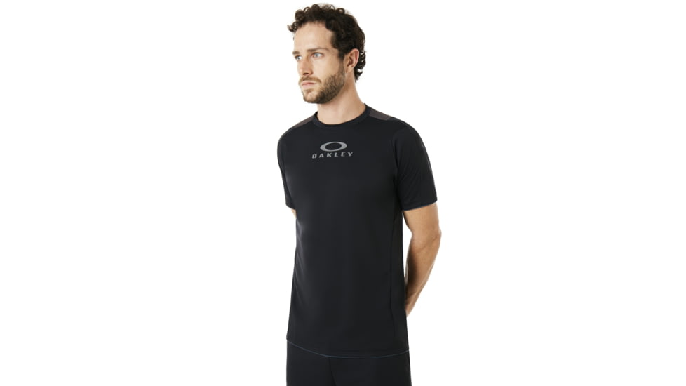 Oakley Enhance Short Sleeve Crew 8.7.02 - Mens, Blackout, Large 434250-02E-L