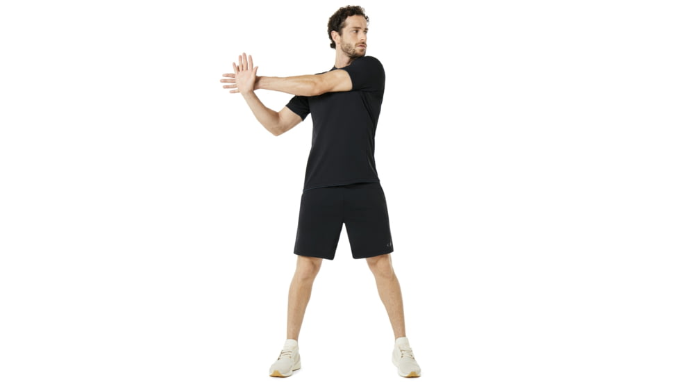 Oakley Enhance Short Sleeve Crew 8.7.02 - Mens, Blackout, Large 434250-02E-L