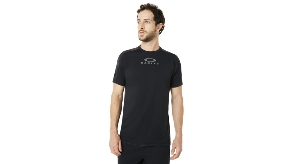 Oakley Enhance Short Sleeve Crew 8.7.02 - Mens, Blackout, Large 434250-02E-L