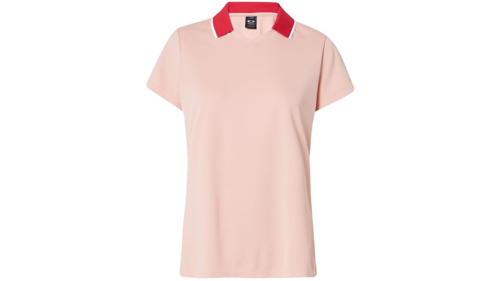 Oakley Enjoy Basic Golf Polo Short Sleeve - Womens, Fluffy Pink, Extra Small, 532355-86F-XS