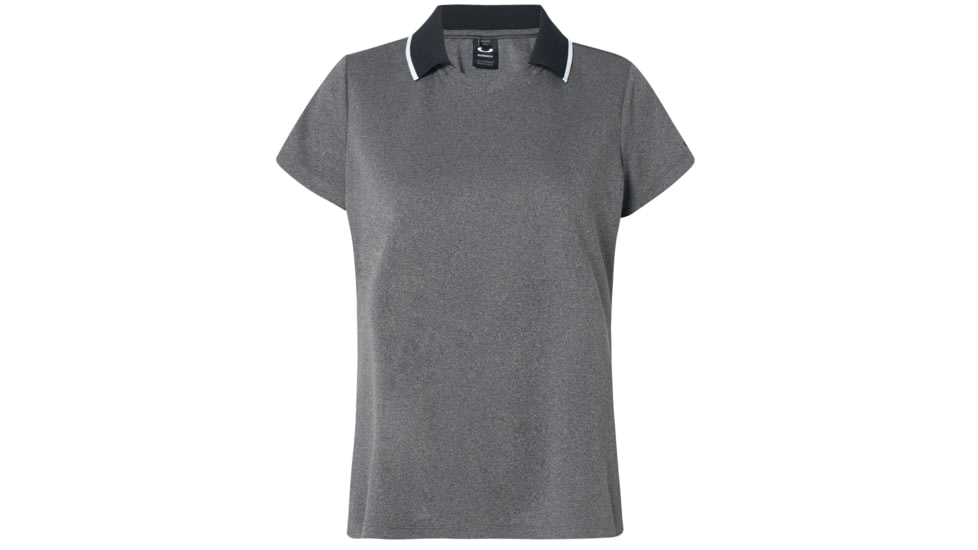 Oakley Enjoy Basic Golf Polo Short Sleeve - Womens, New Athl Heather Grey, Medium, 532355-26G-M