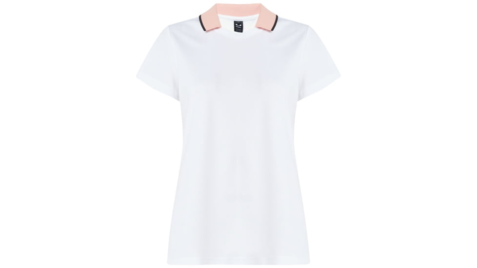Oakley Enjoy Basic Golf Polo Short Sleeve - Womens, White, Large, 532355-100-L