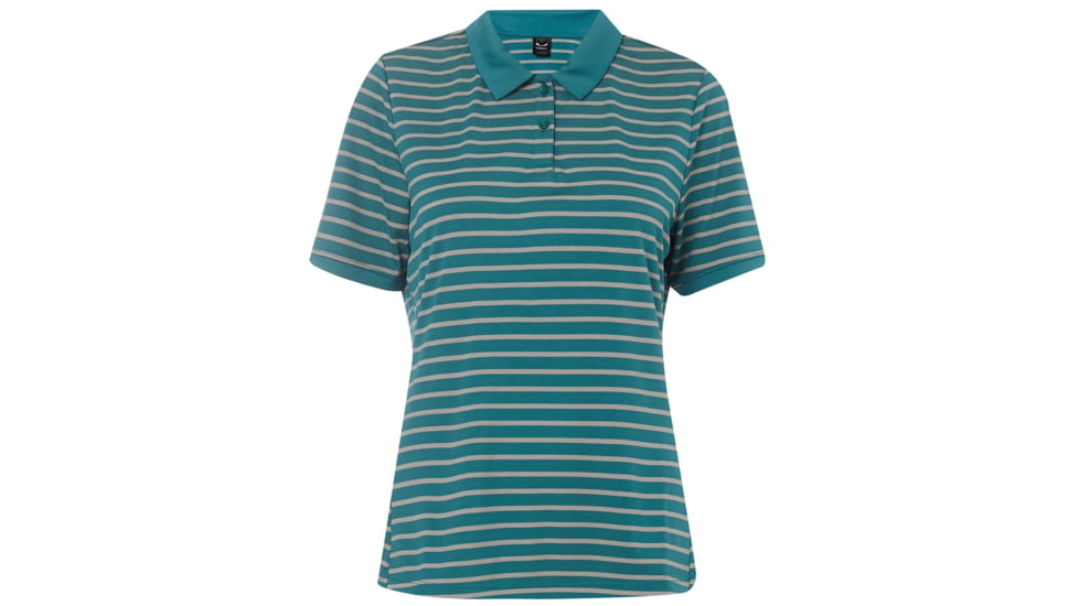 Oakley Enjoy Striped Golf Polo Short Sleeve - Womens, Forest Green, Extra Large, 532357-73F-XL