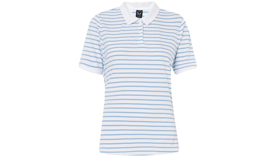 Oakley Enjoy Striped Golf Polo Short Sleeve - Womens, White, Small, 532357-100-S