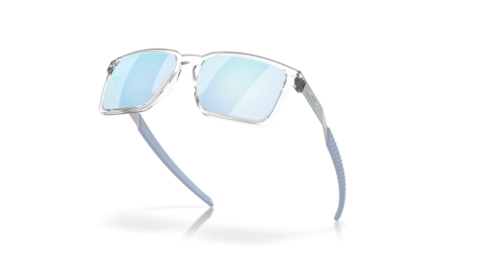 Oakley Exchange Sun Sunglasses, Polished Clear, PRIZM Sapphire Polarized, PRIZM Sapphire Polarized, OO9483-0356