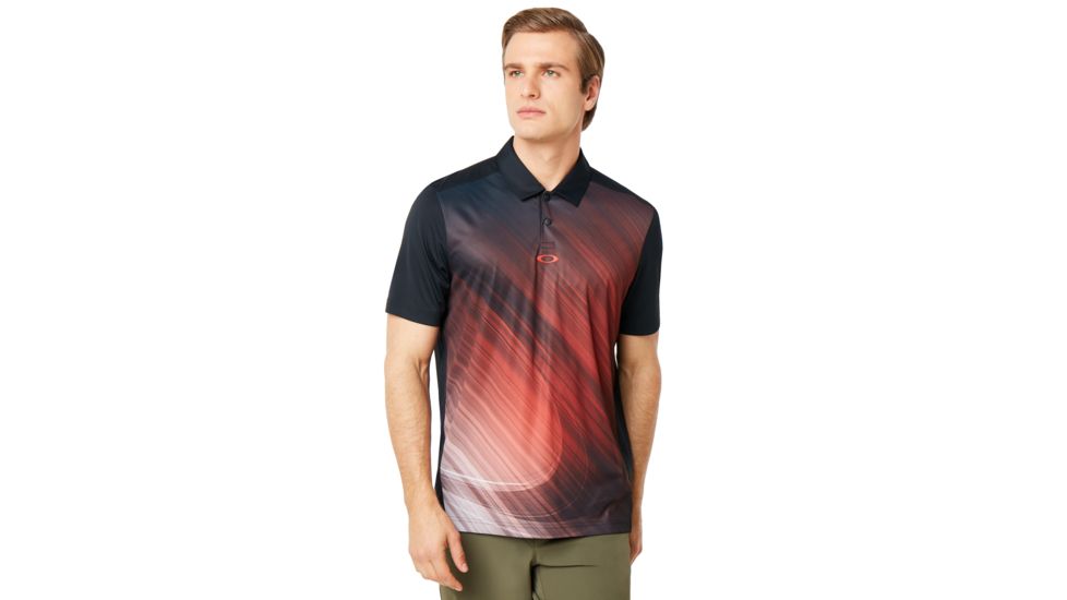 Oakley Exploded Ellipse Golf Polo Short Sleeve - Mens, Blackout, 2XL, 434310-02E-XXL