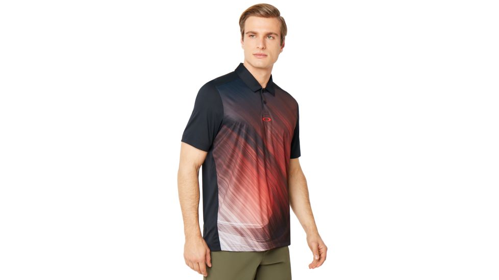 Oakley Exploded Ellipse Golf Polo Short Sleeve - Mens, Blackout, 2XL, 434310-02E-XXL