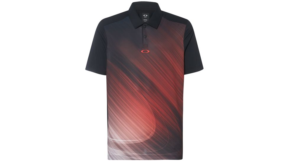 Oakley Exploded Ellipse Golf Polo Short Sleeve - Mens, Blackout, Large, 434310-02E-L