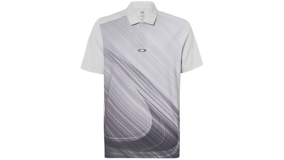 Oakley Exploded Ellipse Golf Polo Short Sleeve - Mens, Light Grey, Large, 434310-202-L