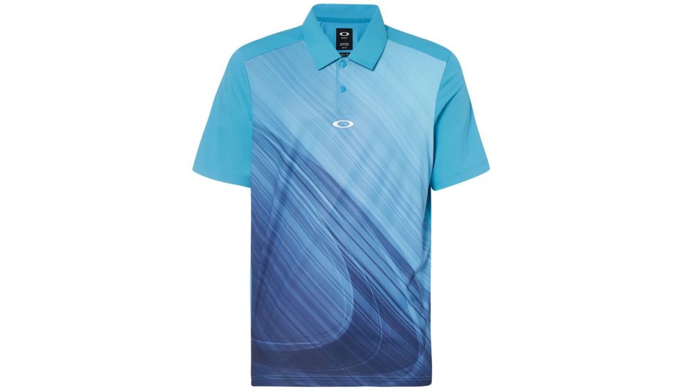 Oakley Exploded Ellipse Short Sleeve Golf Polo - Mens, Stormed Blue, 2XL, 434310CRS-6SB-XXL