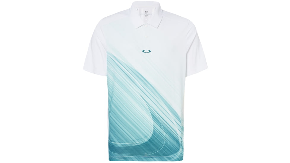 Oakley Exploded Ellipse Golf Polo Short Sleeve - Mens, White, Small, 434310-100-S