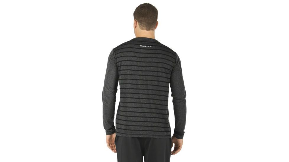 Oakley Exposure LS Tee, Jet Black Heather, Medium 433445-01S-MD