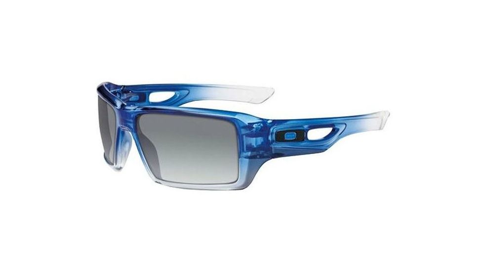 Oakley Eyepatch 2 Blue/Clear Fade Frame w/ Black Grey Gradient Lenses Sunglasses OO9136-02