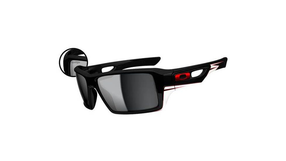 Oakley Eyepatch 2 Sunglasses - Troy Lee Design Polished Black Frame and Black Iridium Lens OO9136-15