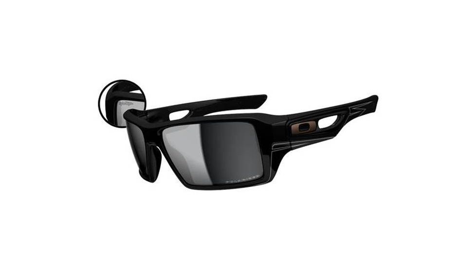 Oakley Eyepatch 2 Sunglasses - Troy Lee Design Polished Black Frame and Black Iridium Polarized Lens OO9136-16