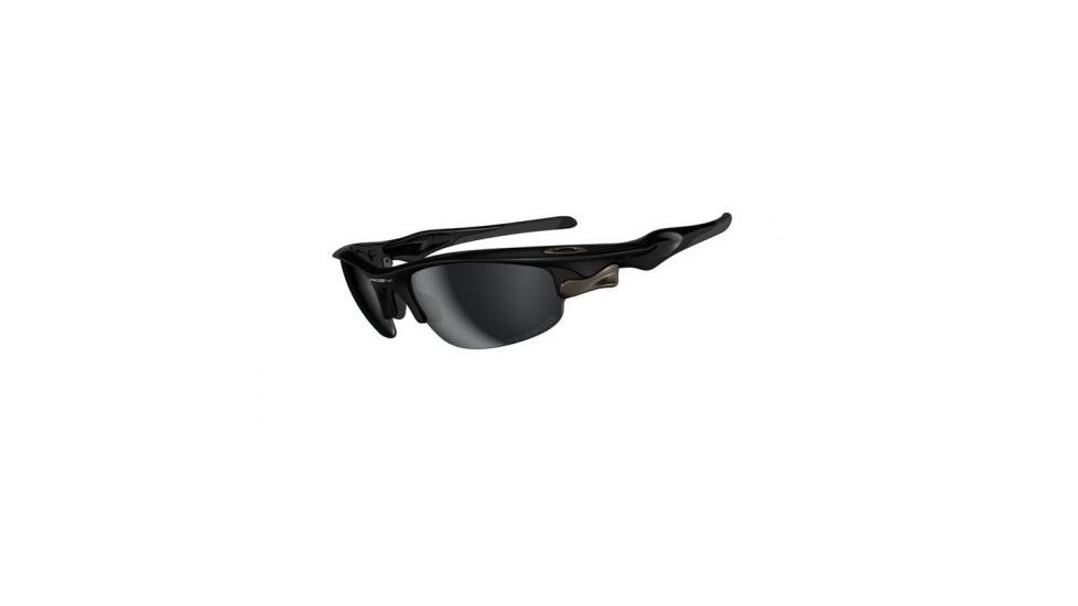 Oakley Fast Jacket Single Vision Prescription Sunglasses - Polished Black Frame OO9097-05