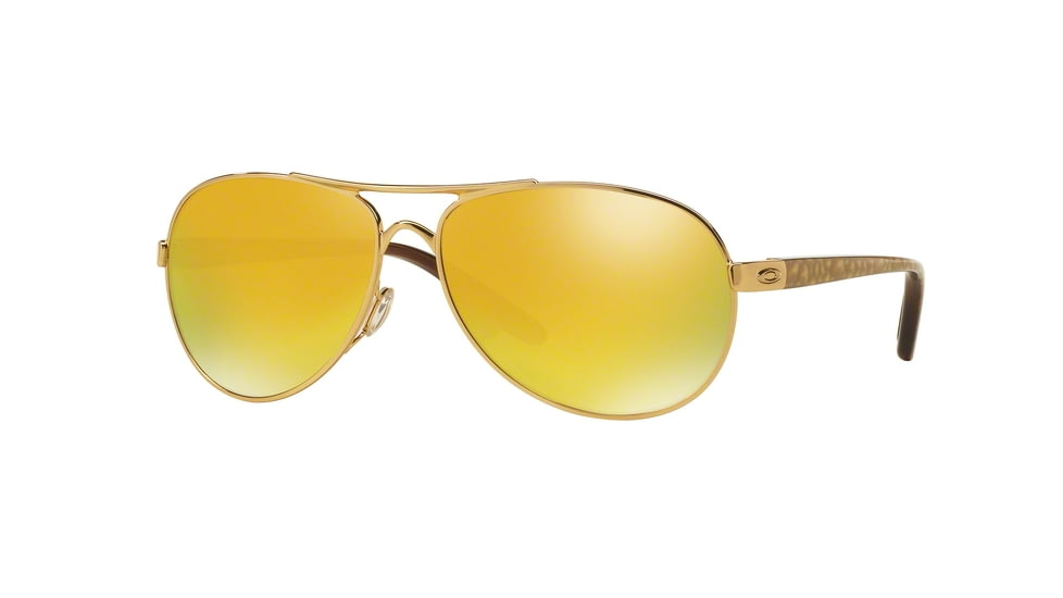 Oakley Feedback Womens Sunglasses 407928-59 - Polished Gold Frame, 24K Iridium Lenses