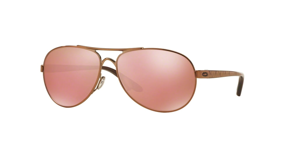 Oakley Feedback Womens Sunglasses 407930-59 - Burned Copper Frame, Vr28 Black Iridium Lenses