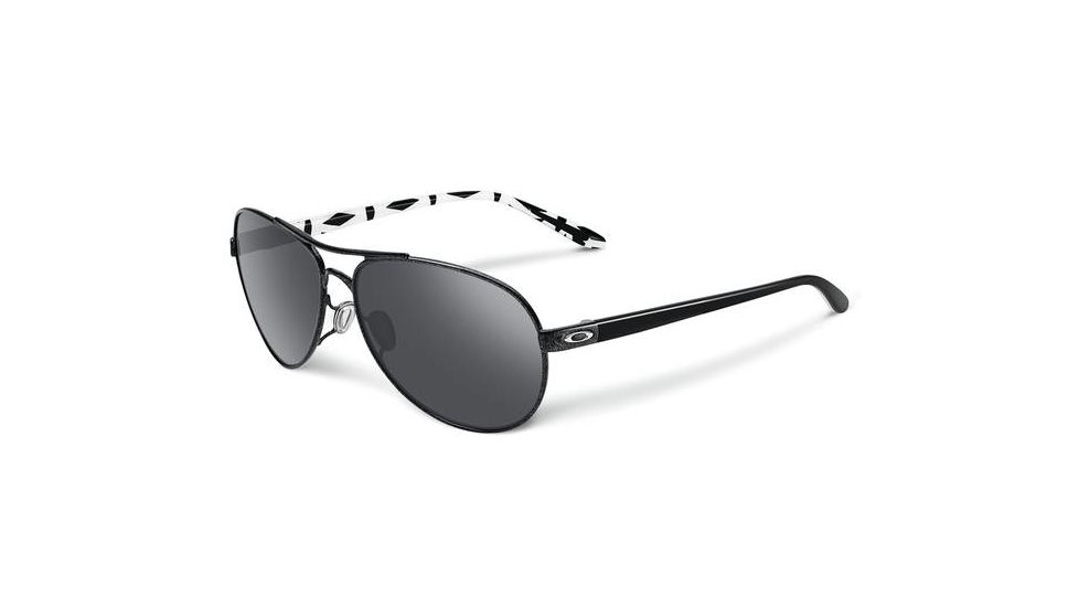 Oakley Feedback Womens Sunglasses, Metallic Black Frame, Black Iridium Lens OO4079-05