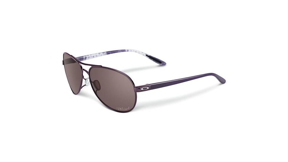 Oakley Feedback Womens Sunglasses, Blackberry Frame, OO Grey Polarized Lens OO4079-10