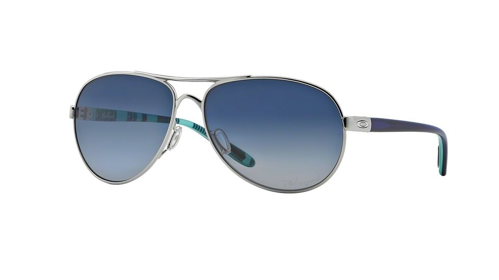 Oakley FEEDBACK OO4079 Single Vision Prescription Sunglasses OO4079-407907-59 - Lens Diameter 59 mm, Frame Color Polished Chrome
