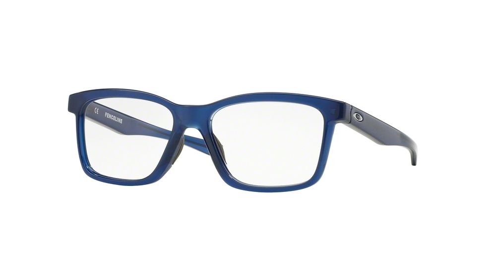 Oakley FENCELINE OX8069 Single Vision Prescription Eyeglasses 806905-53 - Frosted Navy Frame