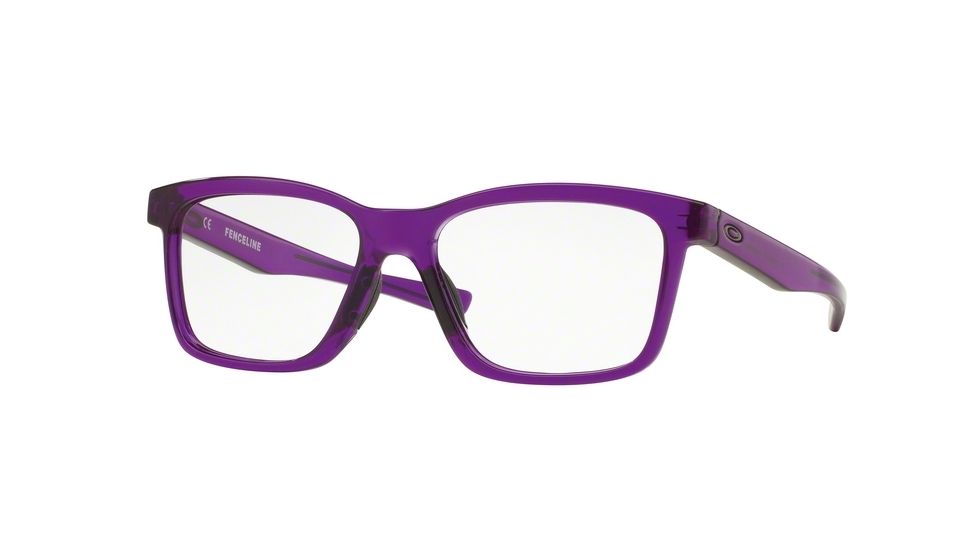 Oakley FENCELINE OX8069 Single Vision Prescription Eyeglasses 806911-53 - Frosted Purple Frame