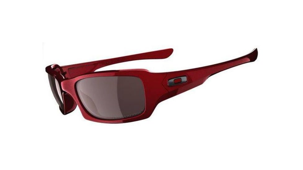 Oakley Fives Squared Single Vision Prescription Sunglasses - Metallic Red Frame 26-201