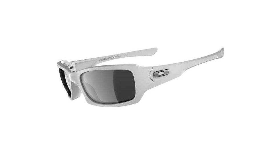 Oakley Fives Squared Single Vision Prescription Sunglasses - Polished White Frame 03-443