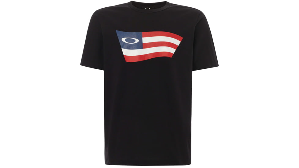 Oakley Flag Short Sleeve Tee - Men's, Blackout, Small, 457398-02E-S