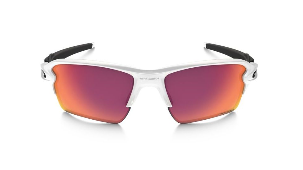 Oakley Flak 2.0 XL Sunglasses Polished White Frame, Prizm Baseball Outfield Lens-OO9188-03