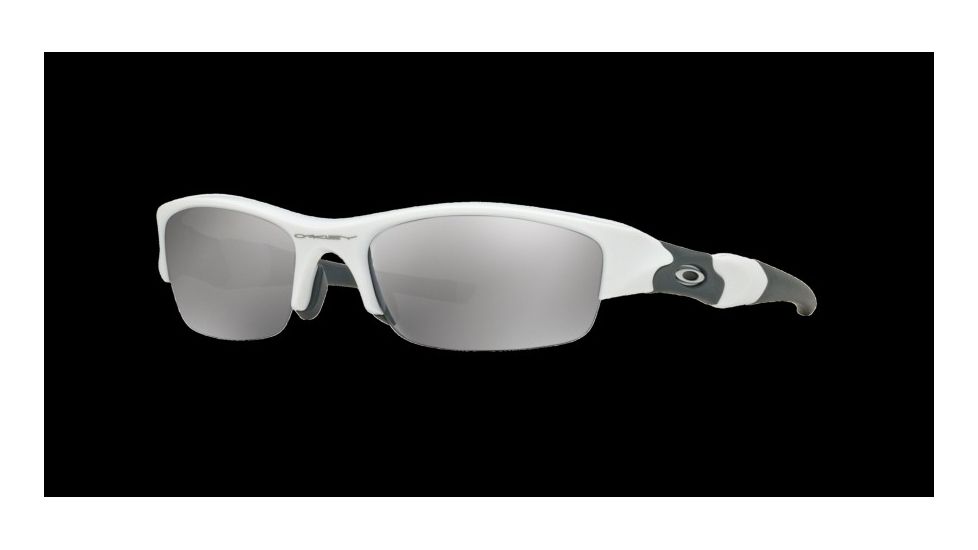Oakley FLAK JACKET A OO9112 Single Vision Prescription Sunglasses OO9112-03882J-63 - Lens Diameter 63 mm, Frame Color Polished White
