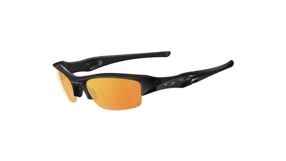Oakley Flak Jacket Jet Black Fram w/Black Persimmon Transitions Lenses Sunglasses 13-718