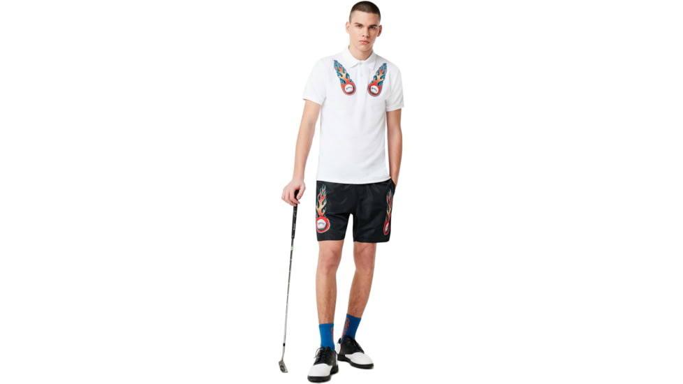 Oakley Flame Terry Short Sleeve Polo Tnp - Mens, White, Medium, 434445-100-M