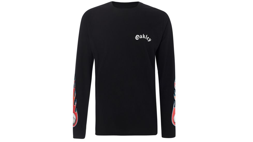 Oakley Flames Ls T-Shirt Tnp - Mens, Blackout, Large, 457976-02E-L